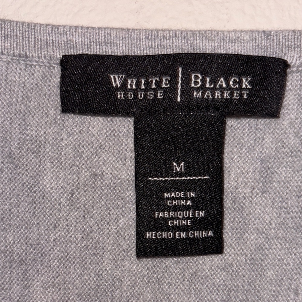 White House Black Market Gray‎ Sparkle Sweatshirt - Picture 3 of 3